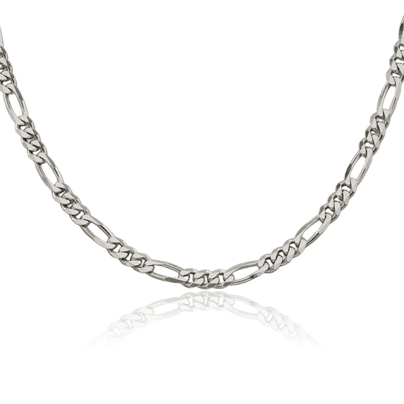 925 Sterling Silver 5.5mm Figaro Link Chain Necklace