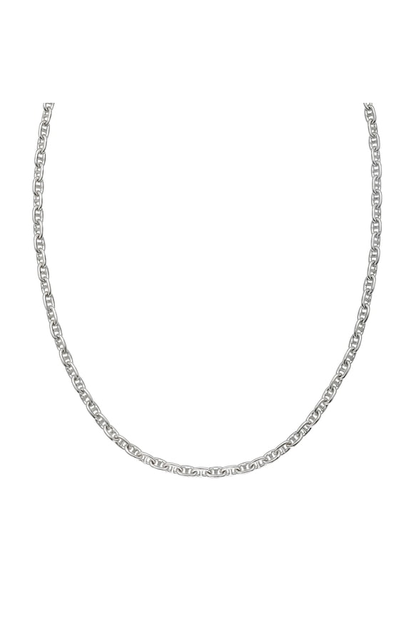 925 Sterling Silver 5.5mm Nautical Ship Mariner Anchor Chain Necklace With Lobster Clasp Item Is Rhodium Plated 20 Inch