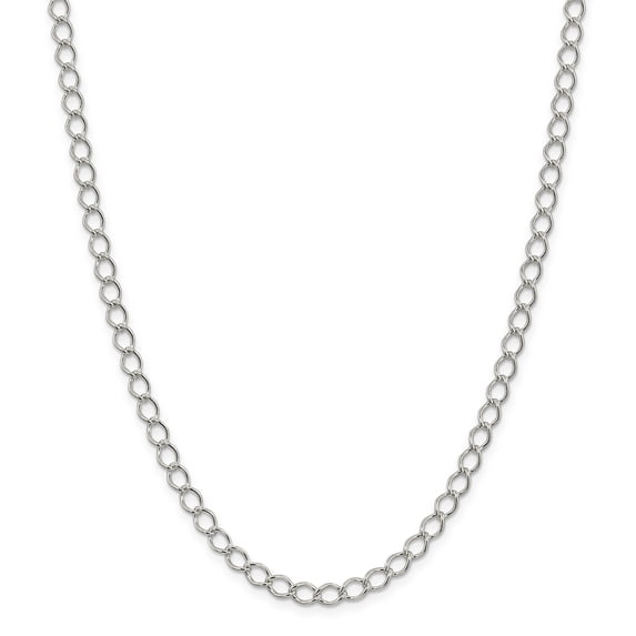 925 Sterling Silver 5.75mm Fancy Curb Chain 20 Inch