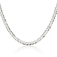 thumbnail image 1 of 925 Sterling Silver 5.75mm Curb Link Chain Necklace, 1 of 5
