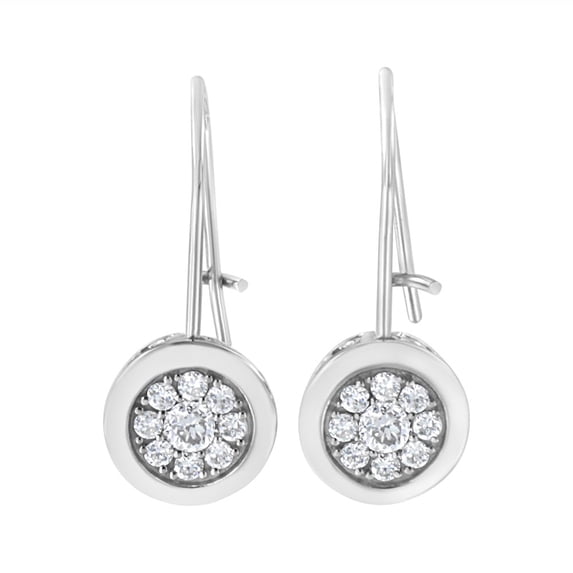.925 Sterling Silver 5/8ct TDW Lab Grown Diamond Cluster Earring (F-G ,VS2-SI1)
