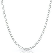 925 Sterling Silver 5MM Figaro Link Chain Necklaces, Solid 925 Italy, Next Level Jewelry