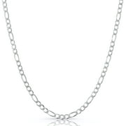 925 Sterling Silver 5MM Figaro Link Chain Necklaces, Solid 925 Italy, Next Level Jewelry