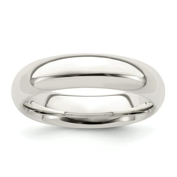 925 Sterling Silver 5mm Comfort Fit Band Ring Size 6