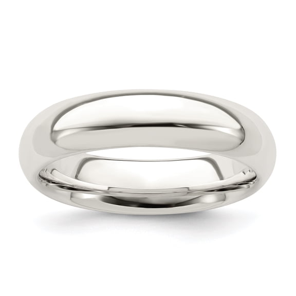 925 Sterling Silver 5mm Comfort Fit Band Ring Size 8.5