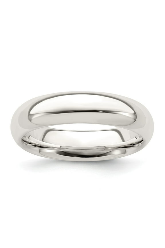 925 Sterling Silver 5mm Comfort Fit Band Size: 8; for Adults and Teens; for Women and Men