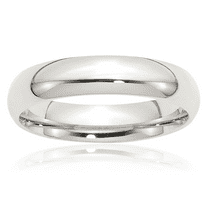 925 Sterling Silver 5mm Comfort Fit Plain Classic Wedding Band Ring