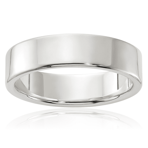 925 Sterling Silver 5mm Plain Classic Wedding Band Ring