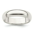 thumbnail image 1 of 925 Sterling Silver 5mm Half-Round Band Size: 4; for Adults and Teens; for Women and Men, 1 of 1