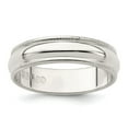 thumbnail image 1 of 925 Sterling Silver 5mm Half Round Milgrain Band Size: 9; for Adults and Teens; for Women and Men, 1 of 1