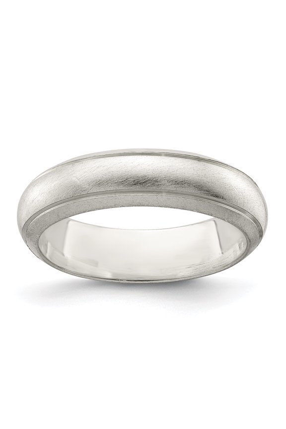 925 Sterling Silver 5mm Satin Finish Band Ring Size 4