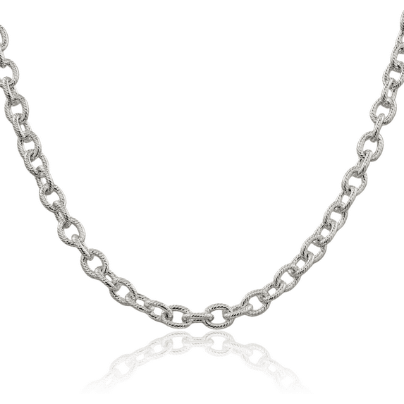 925 Sterling Silver 6.25mm Cable Rolo Link Chain Belcher Necklace