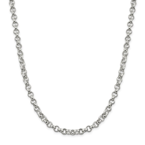 925 Sterling Silver 6.75mm Rope Chain 24 Inch