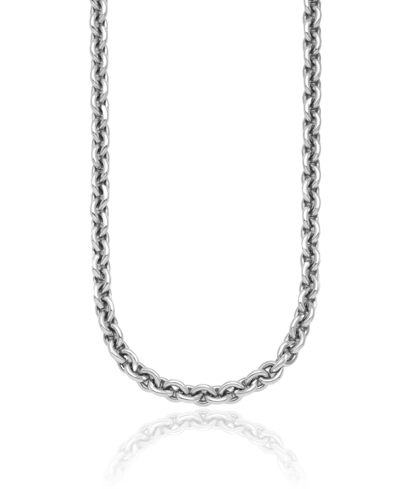 925 Sterling Silver 6.8mm Cable Rolo Link Chain Belcher Necklace ...