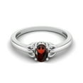 thumbnail image 1 of 925 Sterling Silver 6X4mm Oval Garnet Solitaire Women Valentines Day Gifts Ring, 1 of 3