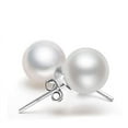 thumbnail image 1 of 925 Sterling Silver 6mm/8mm/10mm Freshwater Cultured Pearl Button Ball Stud Earrings For Women As Best Gifts Jewerly, 1 of 3