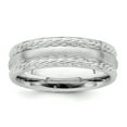 thumbnail image 1 of 925 Sterling Silver 6mm Brushed Fancy Band Ring Size 12, 1 of 7