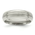 thumbnail image 1 of 925 Sterling Silver 6mm Brushed Fancy Band Ring Size 7, 1 of 7
