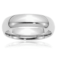 thumbnail image 1 of 925 Sterling Silver 6mm Comfort Fit Plain Classic Wedding Band Ring, 1 of 11