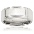 thumbnail image 1 of 925 Sterling Silver 6mm Edge Plain Classic Wedding Band Ring, 1 of 9