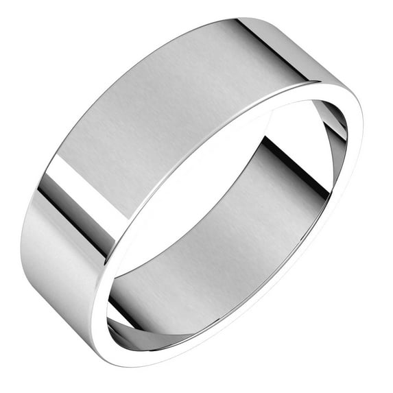 925 Sterling Silver 6mm Flat Band Ring Size 13 Ring for Women and Men - 5.6 Grams