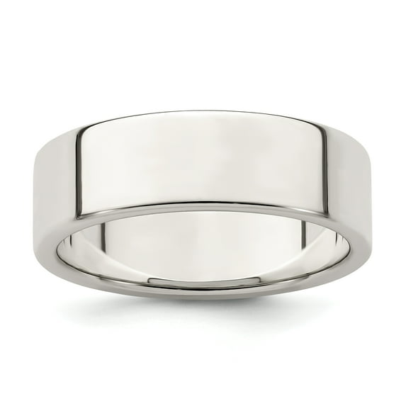 925 Sterling Silver 6mm Flat Band Ring Size 9