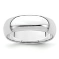 thumbnail image 1 of 925 Sterling Silver 6mm Half-Round Band Size: 7; for Adults and Teens; for Women and Men, 1 of 4