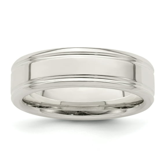 925 Sterling Silver 6mm Polished Fancy Band Ring Size 10.5