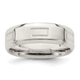 thumbnail image 1 of 925 Sterling Silver 6mm Polished Fancy Band Ring Size 13, 1 of 7