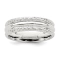 thumbnail image 1 of 925 Sterling Silver 6mm Polished Fancy Band Ring Size 8.5 -  Jewelry Gift for Mom, 1 of 2