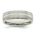 thumbnail image 1 of 925 Sterling Silver 6mm Polished Fancy Band Ring Size 8, 1 of 7