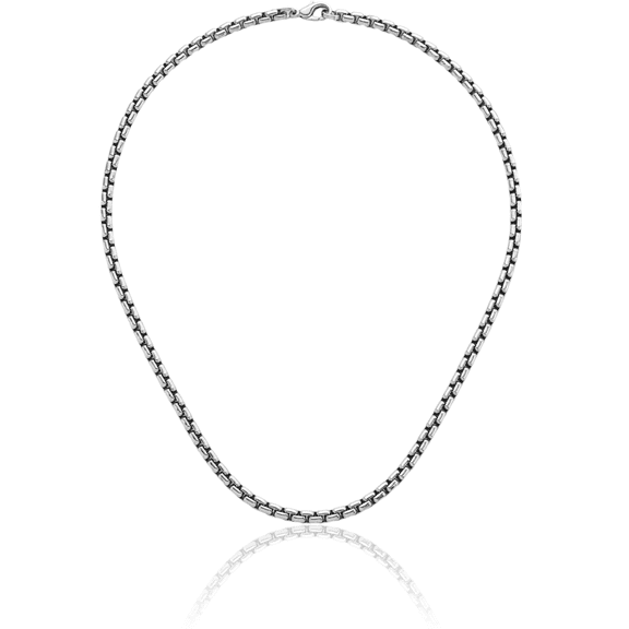 925 Sterling Silver 6mm Round Box Link Chain Necklace
