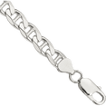 thumbnail image 1 of 925 Sterling Silver 7.4mm Anchor Mariner Curb Link Chain Bracelet, 1 of 3