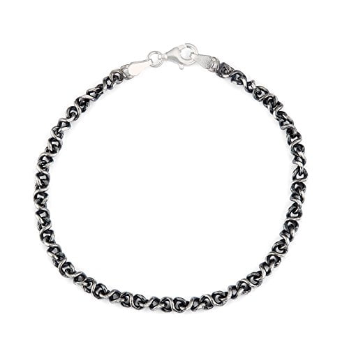 925 Sterling Silver 7" Infinity Link Chain Bracelet