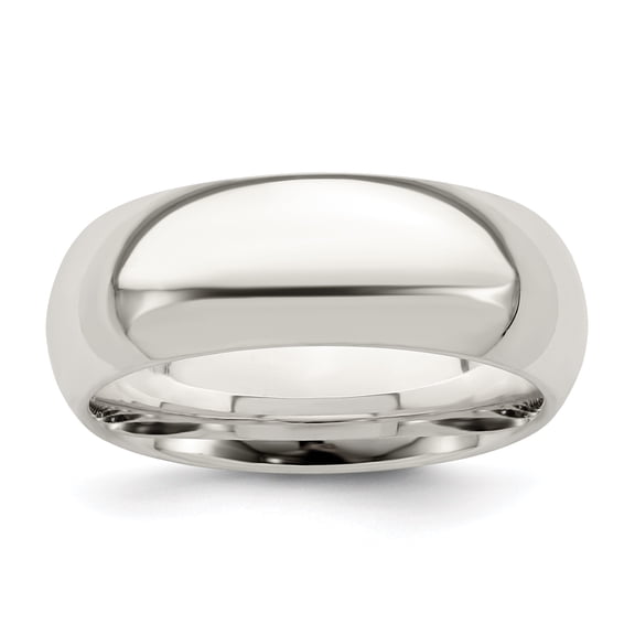 925 Sterling Silver 7mm Comfort Fit Band Ring Size 7