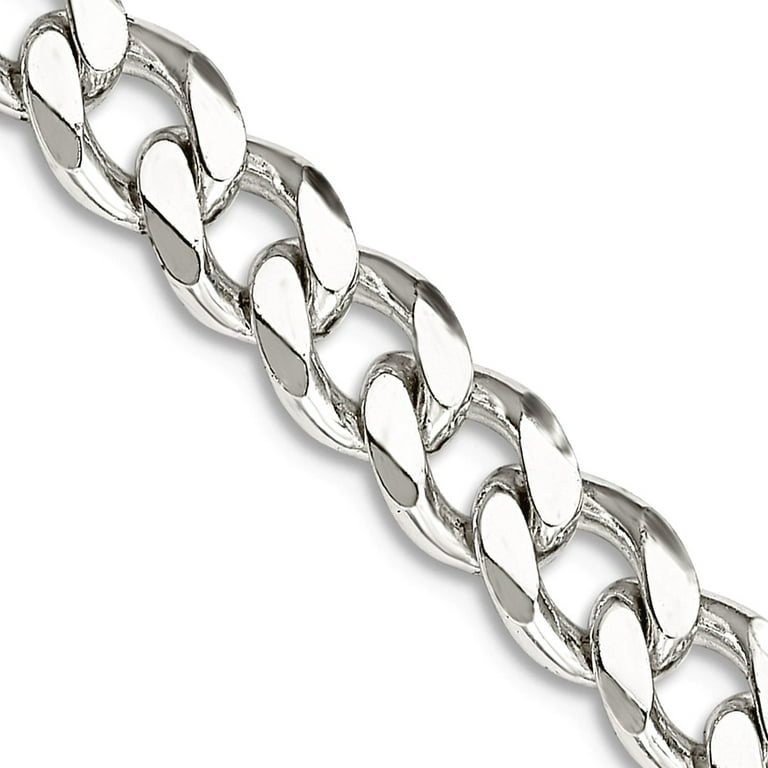 925 Sterling Silver 7mm Curb Chain Necklace 26 Inch Chain-Necklace