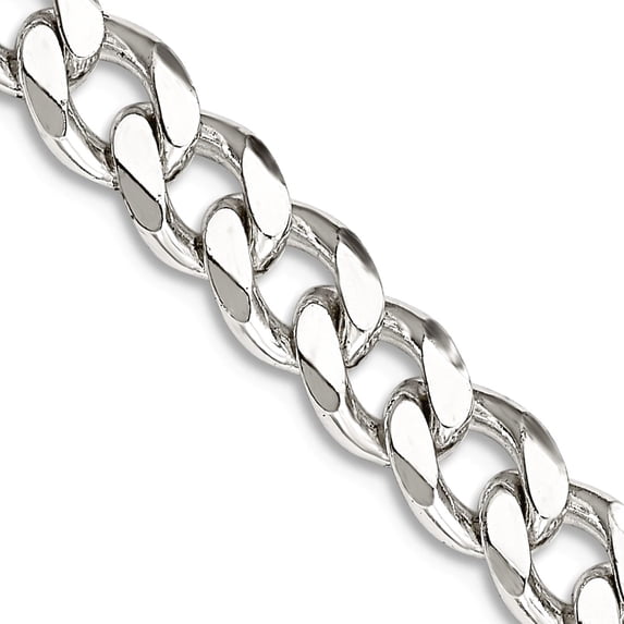 925 Sterling Silver 7mm Curb Chain Necklace 28 Inch Chain Necklace for Women and Men - 50.3 Grams