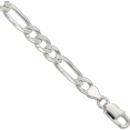 thumbnail image 1 of 925 Sterling Silver 7mm Figaro Link Chain Bracelet, 1 of 4