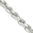 thumbnail image 1 of 925 Sterling Silver 7mm Sparkle-Cut Polished 8 Sides Rope Chain Necklace 28 Inch Chain Necklace for Women and Men, 1 of 2