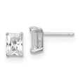 thumbnail image 1 of 925 Sterling Silver 7x5 CZ Stud Earrings, 1 of 5