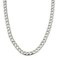 thumbnail image 1 of 925 Sterling Silver 8.5mm Polished Open Curb Chain 22 Inch, 1 of 7