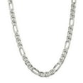thumbnail image 1 of 925 Sterling Silver 8.75mm Solid Plain Figaro Anchor Chain w/ Lobster Clasp - 24", 1 of 5