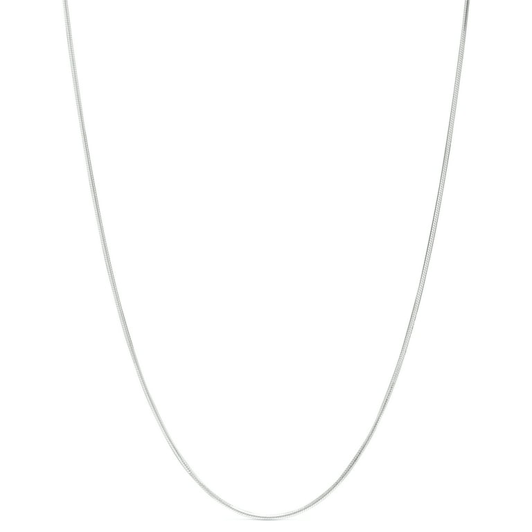 925 Sterling Silver Sided Snake Chain Necklaces 1MM-2MM, Solid