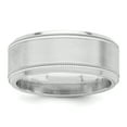 thumbnail image 1 of 925 Sterling Silver 8mm Brushed Fancy Band Ring Size 12, 1 of 7