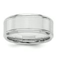 thumbnail image 1 of 925 Sterling Silver 8mm Brushed Fancy Band Ring Size 8.5, 1 of 7