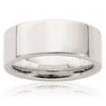 thumbnail image 1 of 925 Sterling Silver 8mm Comfort Fit Plain Classic Wedding Band Ring, 1 of 8