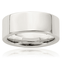 925 Sterling Silver 8mm Comfort Fit Plain Classic Wedding Band Ring