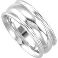 thumbnail image 1 of 925 Sterling Silver 8mm Design Duo Band Ring Size 13 Ring for Women and Men, 1 of 2