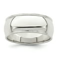 thumbnail image 1 of 925 Sterling Silver 8mm Half Round Milgrain Band Ring Size 5.5, 1 of 5