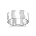 thumbnail image 1 of 925 Sterling Silver 8mm Hammered Band Ring Size 10 Ring for Women and Men, 1 of 2